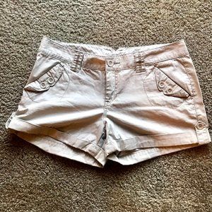 Aeropostale Vintage Khaki Shorts W/ Button Details